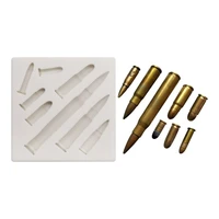 cool gun bullet shape silicone mold aroma stone ornaments resin kitchen baking tools diy cake pastry chocolate fondant moulds
