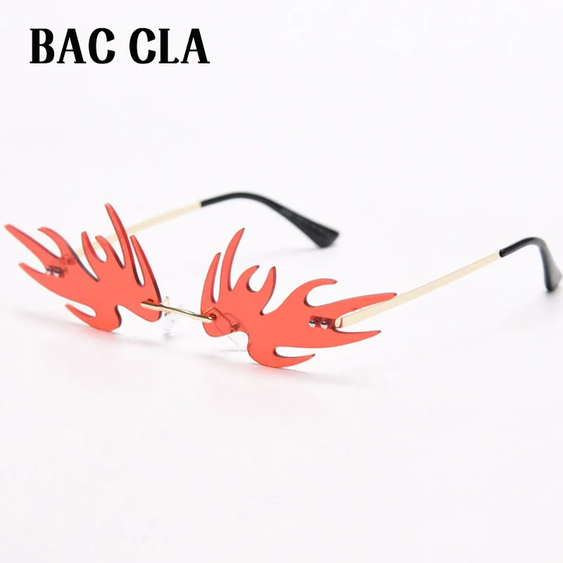 

BAC CLA Vintage Woman Sunglasses Rimless Funny Accessories Gold Metal Male Sun Glasses Cat Eye Frameless Birthday Party Gifts