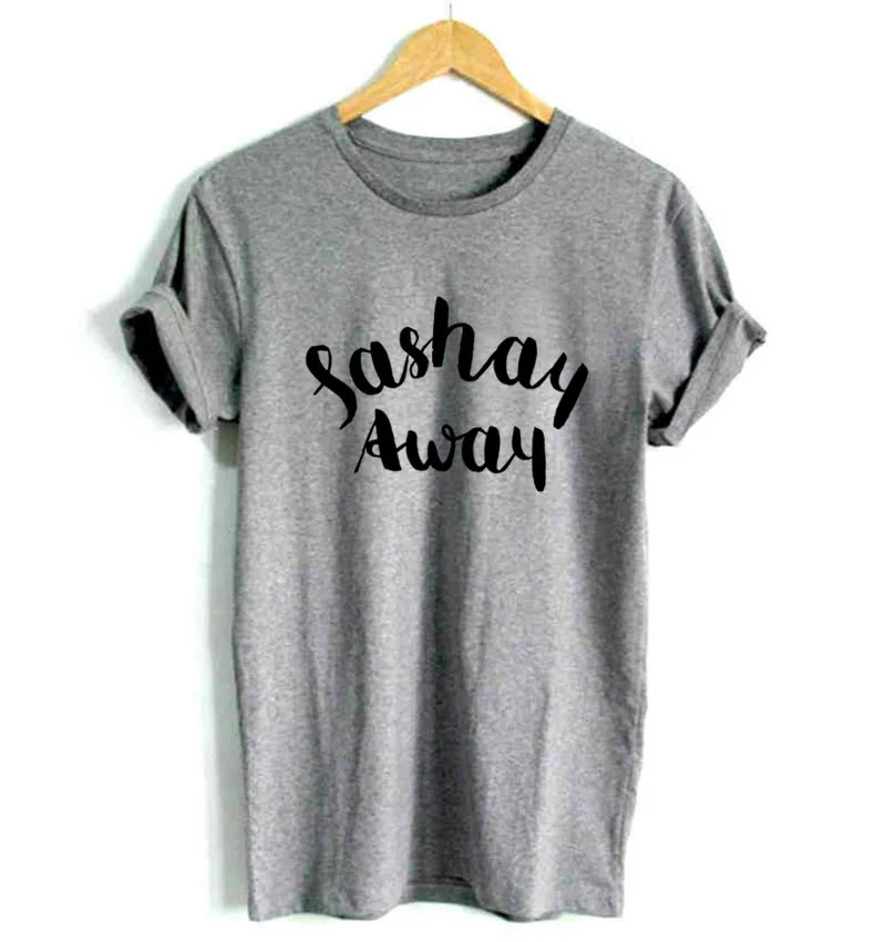 Женская футболка Sashay away с принтом хлопковая Повседневная забавная для девушек и