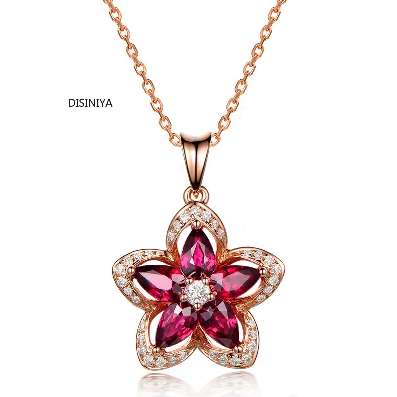 Женское ожерелье из серебра 925 пробы с красным Рубином | Украшения и аксессуары