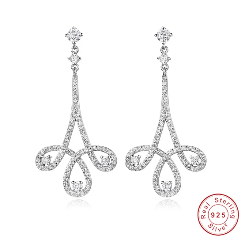 

Серьги женские из серебра 925 пробы, с бриллиантами
