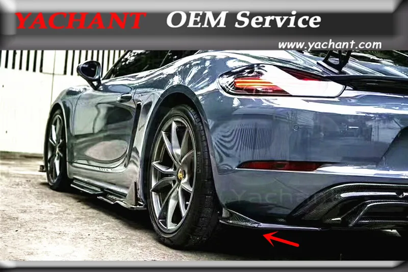 

Стайлинг автомобиля Углеродные волокна задние шпильки подходят для 2017-2018 Cayman Boxster 718 AMSP стиль кузов комплект задние шпильки 2 шт.