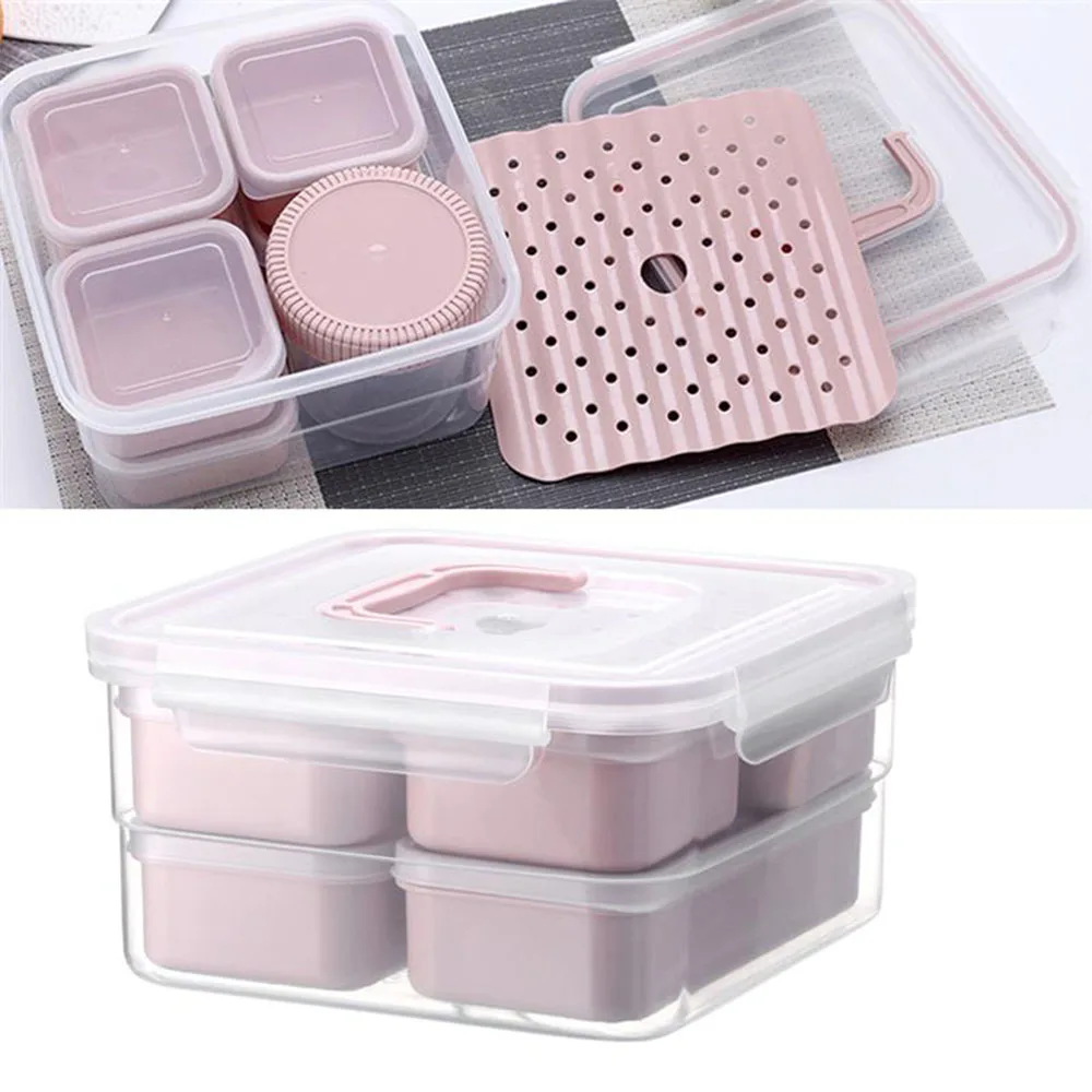

6 Pcs Set Microwave Lunch Box Portable Bento Box for For Office Camping Supplies Dinnerware Food Storage Container
