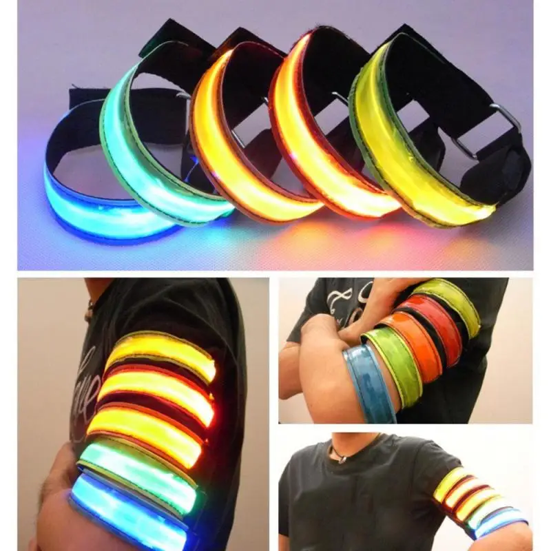 

LED Night Run Reflective Light Arm Armband Strap Safety Belts For Night Running Cycling Wristband Strap Wrist Bracelets New