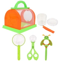 1 set kids outdoor adventure insects toys set scientific educational toys insect net outdoor insect observation box capture kit