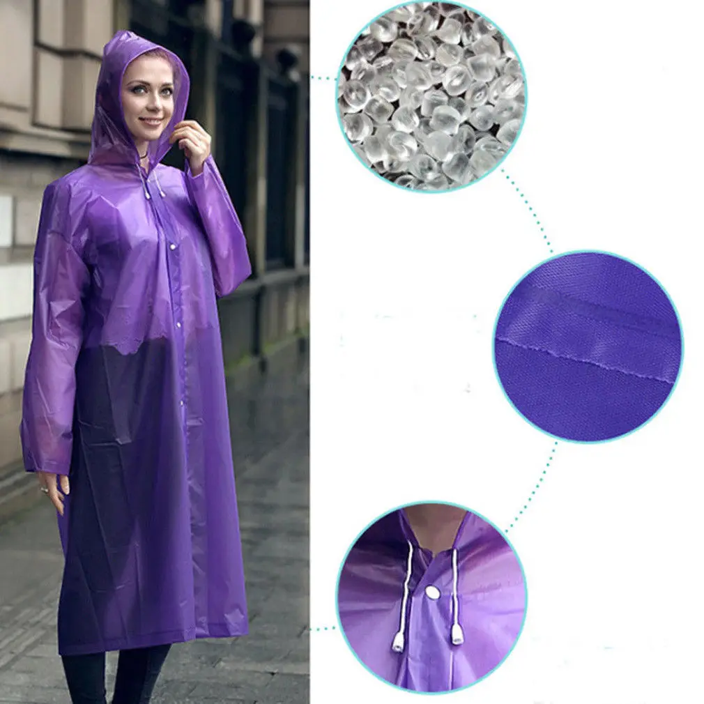 EVA женский дождевик утолщенный водонепроницаемый прозрачный для кемпинга|Плащи|