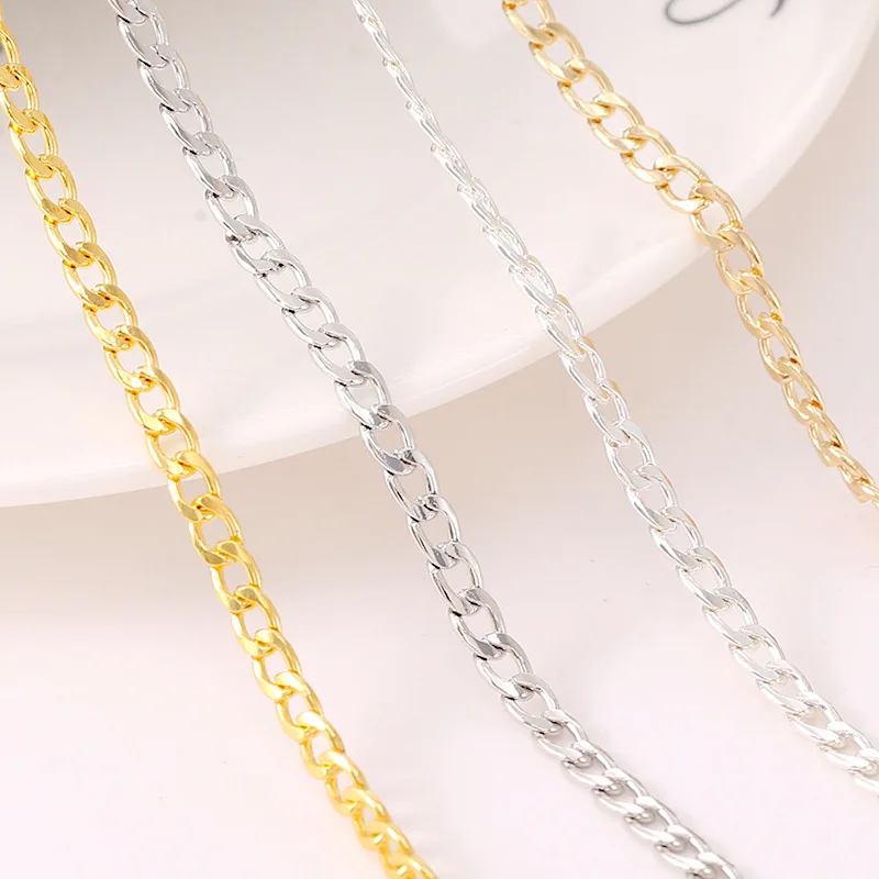 

18K gold clad pure copper color preserved NK chain 3.8mm tail chain metal accessories chain DIY jewelry handmade materials