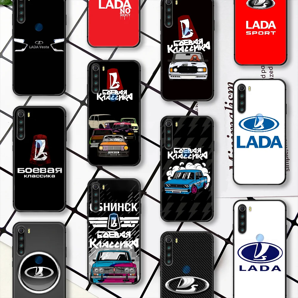 

LADA Car logo Phone Case For Xiaomi Redmi Note 7 8 8T 9 9S 4X 7 7A 9A K30 Pro Ultra black Etui Tpu Hoesjes Luxury Shell Trend