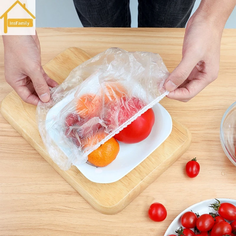 

Disposable Cling Film Cover Household Refrigerator Fresh Food Fruit Preservation Fridge storage Dust-proof Packages for freezing