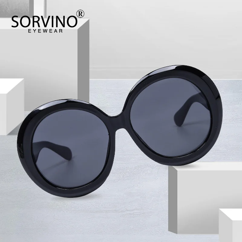 Женские круглые солнцезащитные очки SORVINO в большой оправе брендовые