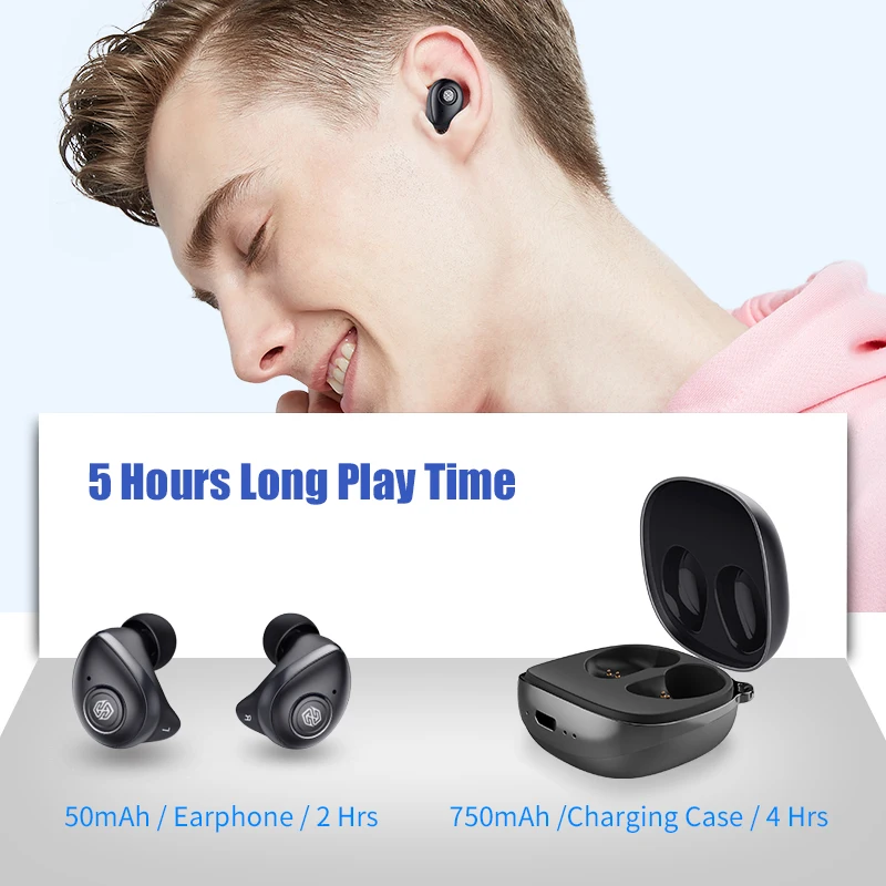 NILLKIN Go наушники-вкладыши TWS Bluetooth 5 0 Беспроводной наушники IPX5 спортивные Heasphone