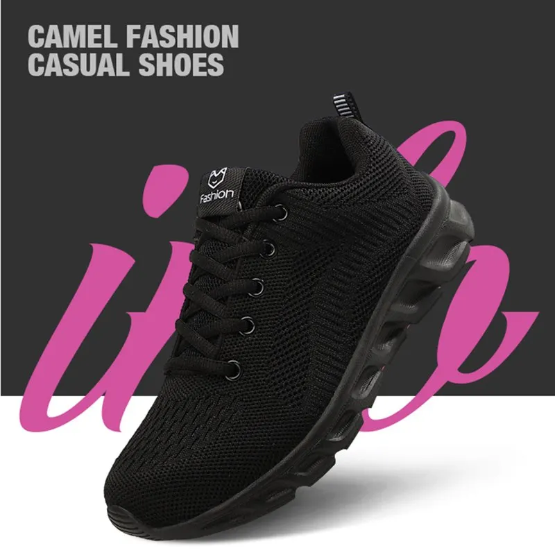

Women Woven Mesh Sneakers Breathable Athletic Running Shoes Ladies MD Outdoor Sport Fashion Comfortable Casual Walking Shoes
