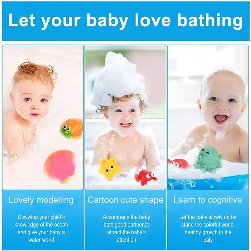 

5pcs/Set Cute Animal Bath Toys Baby Water Toys Set For Children Beach Game Bathtub Toy baby shower toy interactive toys for kids