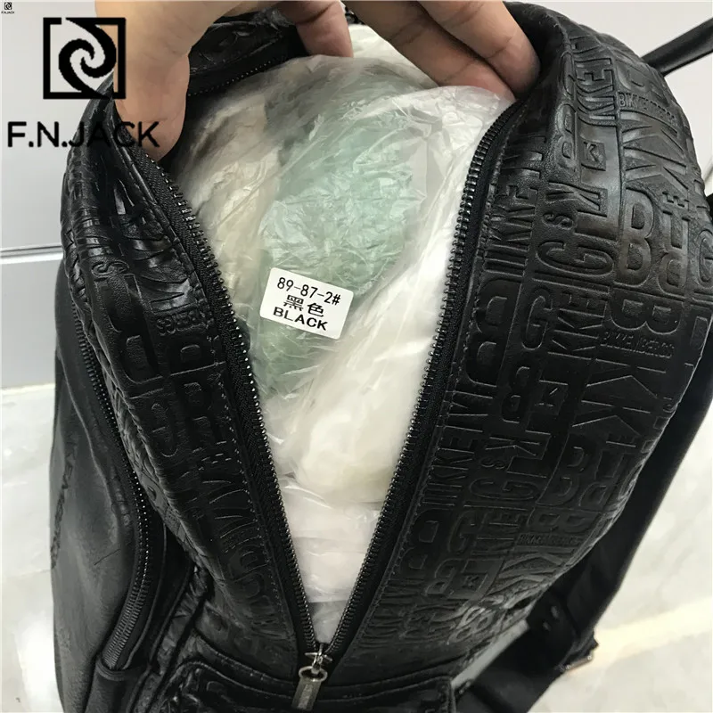 F.N.JACK, новые сумки, большая вместительность, уличные мужские спортивные рюкзаки, модные школьные мягкие кожаные сумки, студенческие дорожные рюкзаки