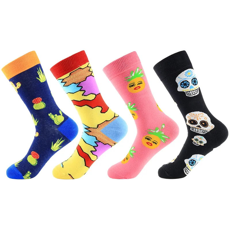 

1Pc Anime Print Socks Men's Women Crazy Cartoon Movies Anime Novelty Socks Knee-High Hip Hop Unisex Creative Skateboa Socks