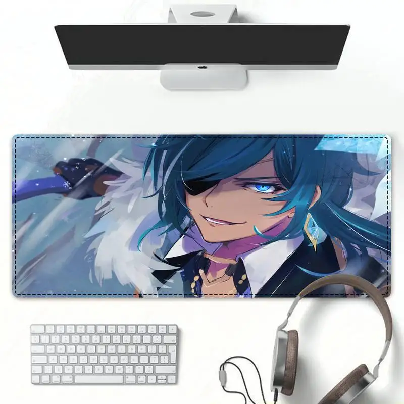 

40x90cm Kaeya Genshin Impact Mouse Pad Gamer Keyboard Maus Pad Desk Mouse Mat Game Accessories For Overwatch