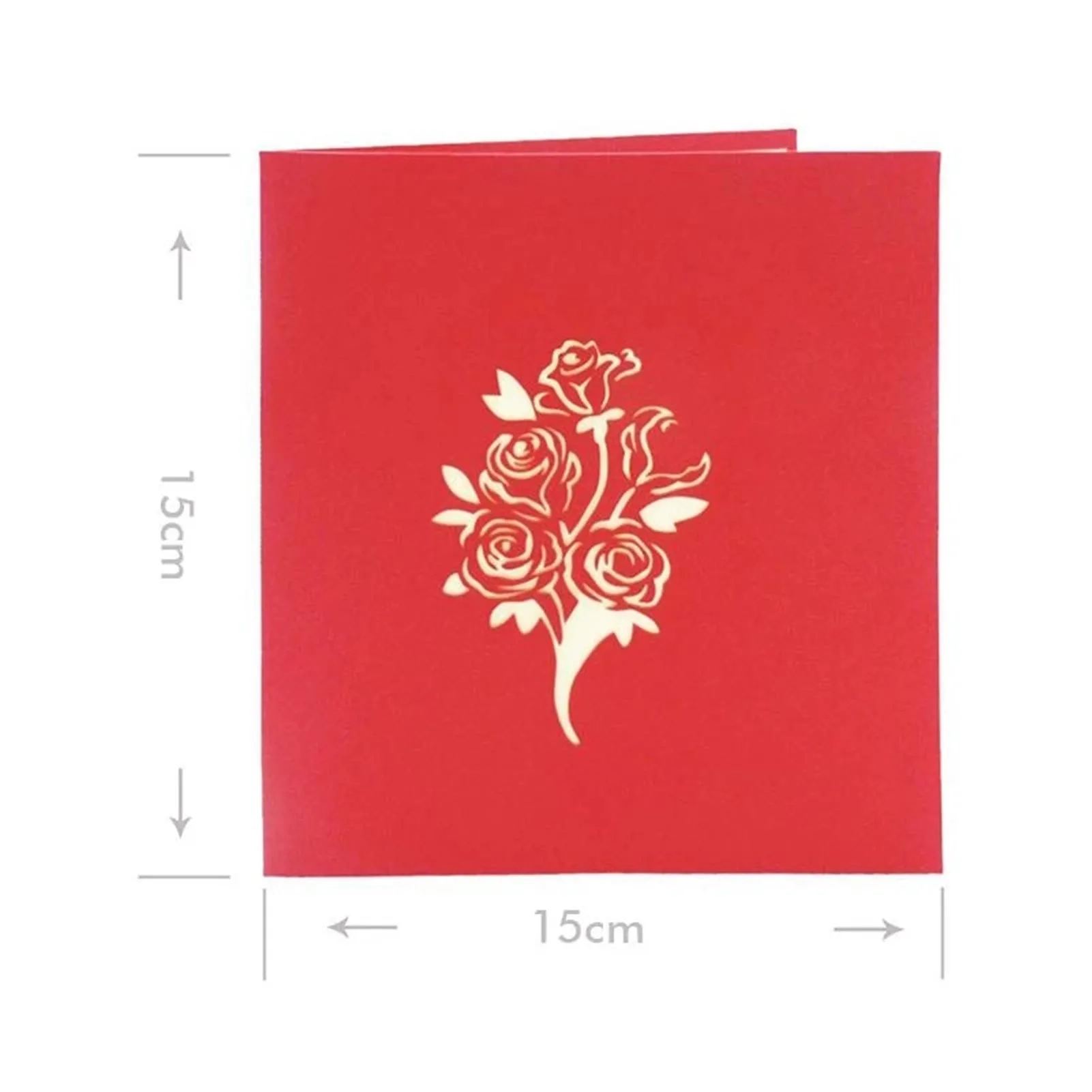 

2PCS Rose Bouquet Pop-up Card for Valentine's Day Gift for Girlfriend Lover Wife Husband JS23