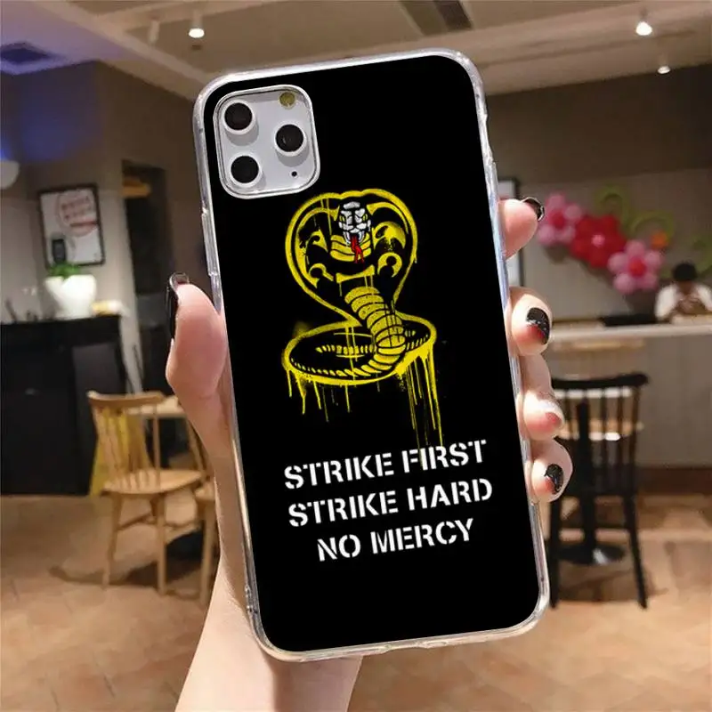 

Cobra Kai Season 2 TV series Phone Case Transparent for iPhone 6 7 8 11 12 s mini pro X XS XR MAX Plus