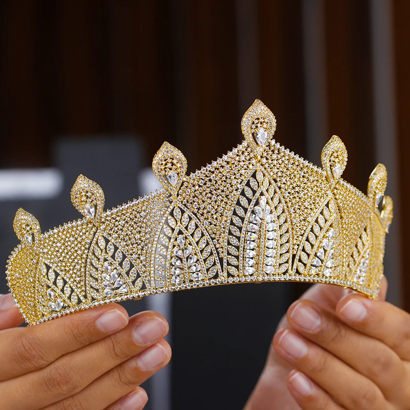 Тирим полные хрустальные короны фианиты тиары циркониевая головная повязка для