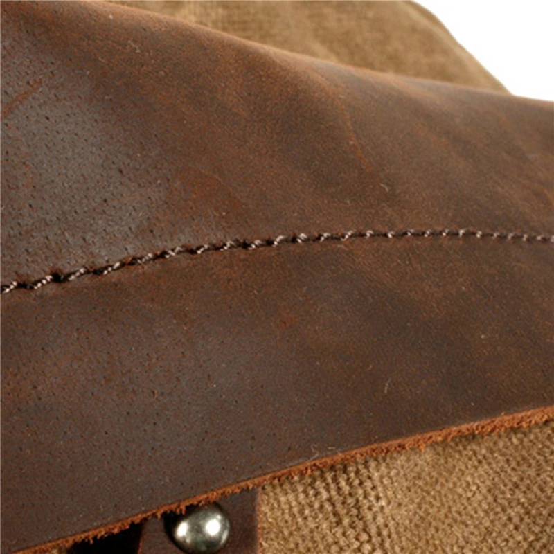 

Europe America Canvas Leather Crossbody Bag Military Army Vintage Messenger Bags Casual Travel Small Shoulder Bag