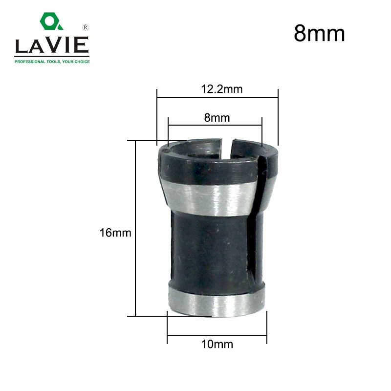 8mm LAVIE 1 шт. 3 шт. набор цанги 6,35 мм 8 мм 6 мм цанговый патрон гравировальный станок для обрезки электрический маршрутизатор фрезерные принадлежности для резки - Длина режущей кромки: 8mm