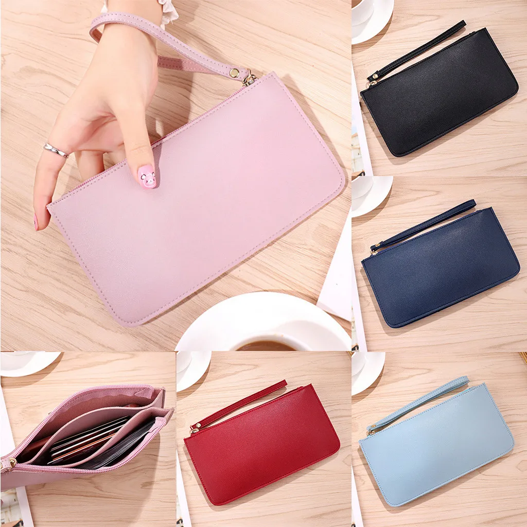 Женский мягкий двойной кошелек большой симпатичный вместительный студенческий