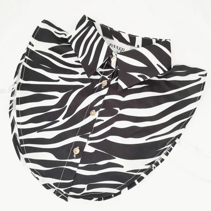 Леопардовый съемный воротник Женская накладная Цветочная майка с принтом блузка