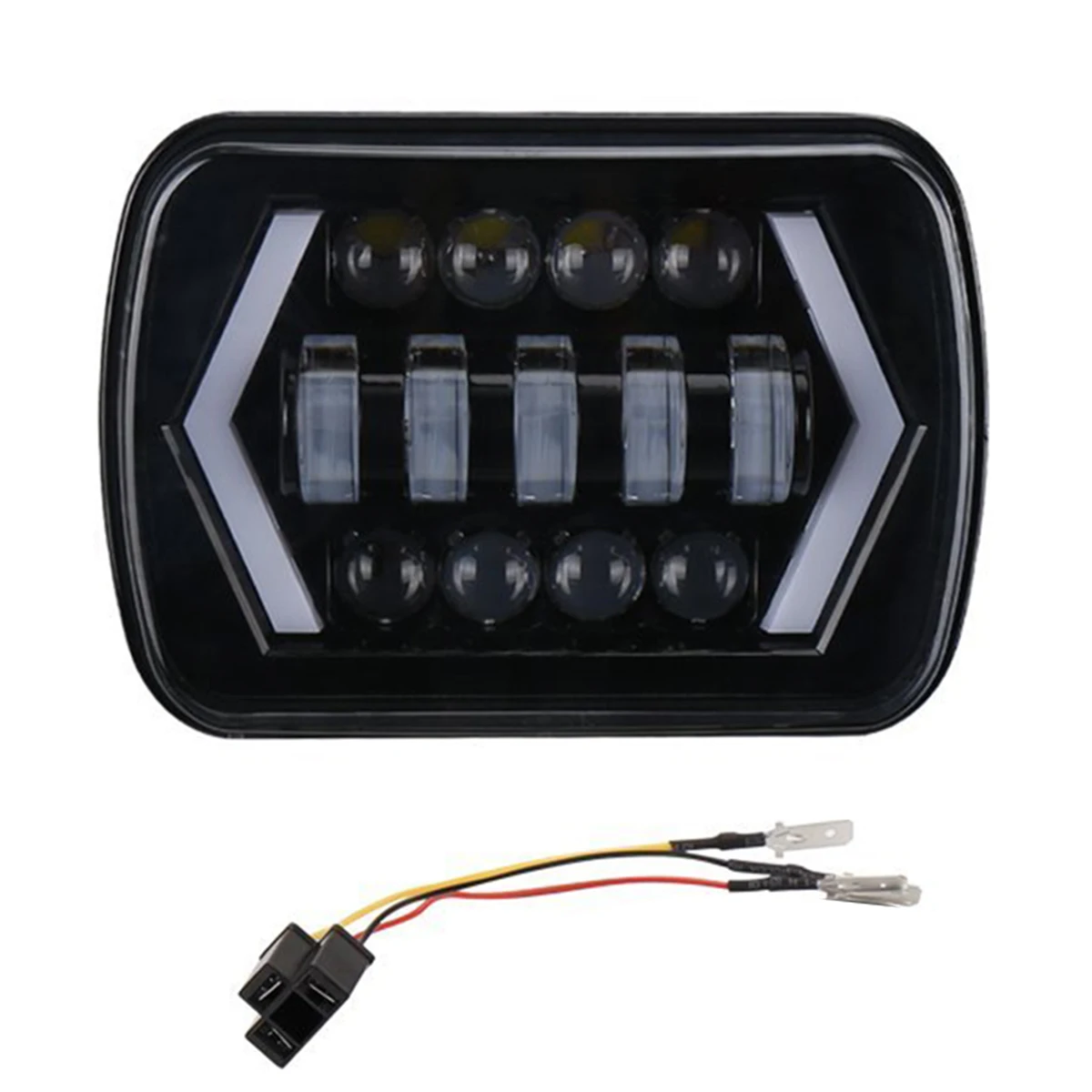 

55W 5x7'' 7x6'' LED Headlight DRL Hi-Lo Beam for Jeep Wrangler YJ Cherokee XJ
