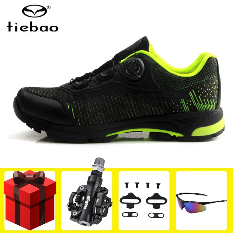 Велосипедная обувь TIEBAO для отдыха с педали SPD Мужская велосипеда MTB кроссовки