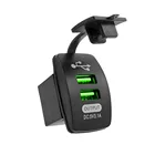 5V 3.1A автомобильного прикуривателя светильник er Зарядное устройство Dual Порты USB Мощность розетка светодиодный светильник розетки с Пылезащитная крышка Водонепроницаемый Зарядное устройство
