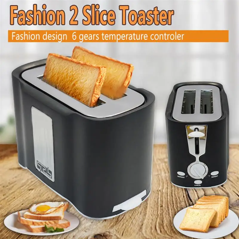 

EU Plug 2-Slice Toaster Stainless Steel Toaster 2 Slice Best Rated Prime Wide Slots Toasters for Bread