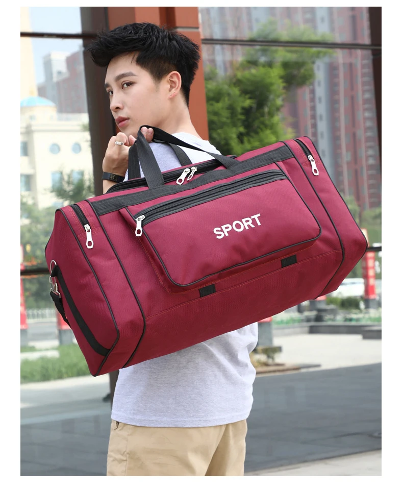 Waterproof Men Sport Travel Bag Women GYM Bags New Red Yoga Fitness Bag Unisex Handbag Large Capacity Nylon Duffle Bag XA165K
