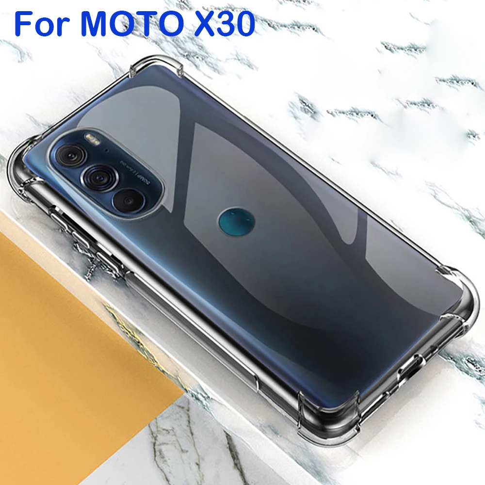 

Прозрачный чехол для MOTO X30 Противоударная воздушная подушка прозрачный толстый мягкий чехол из ТПУ для MOTO X 30 чехол для телефона