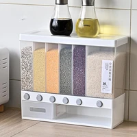 kitchen food storage tool automatic plastic cereal dispenser storage box food tank rice container organizer grain storage cans