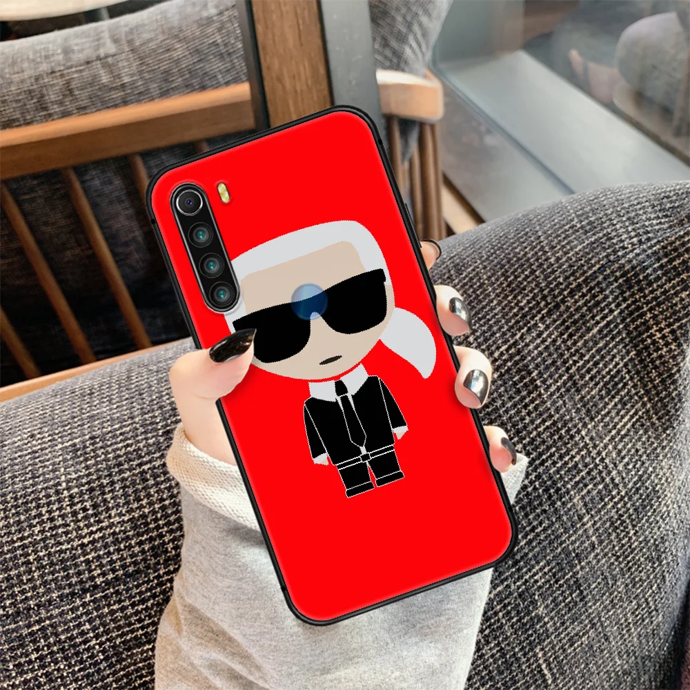 

Famous Designer karls Phone Case Cover Hull For XIAOMI Redmi 7 7a 8 8a 9 9a NOTE 6 7 8 8t 9 9s Pro Max 4X black Prime Luxury