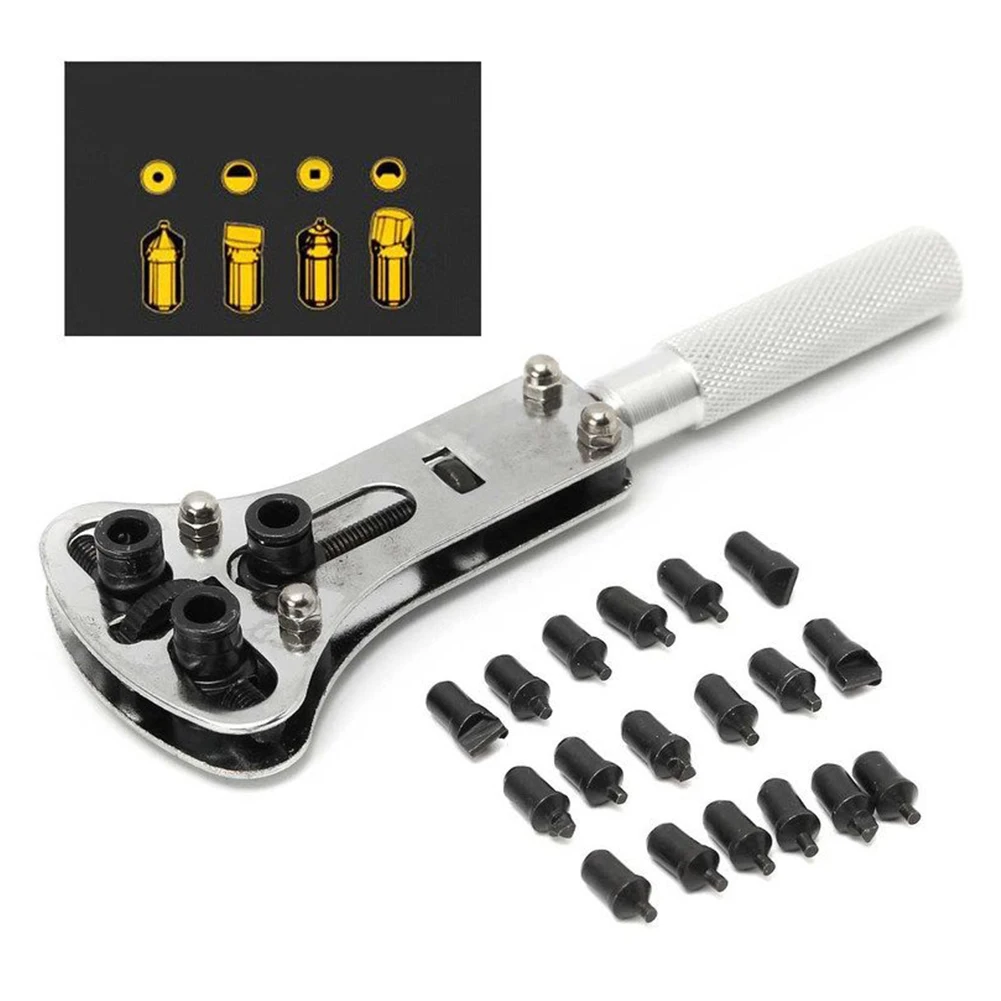 

1 set of Replacement Watch Case Wrench Practical Watch Opener Tool Durable Watch Back Wrench Screw Remover Tool Set Kit