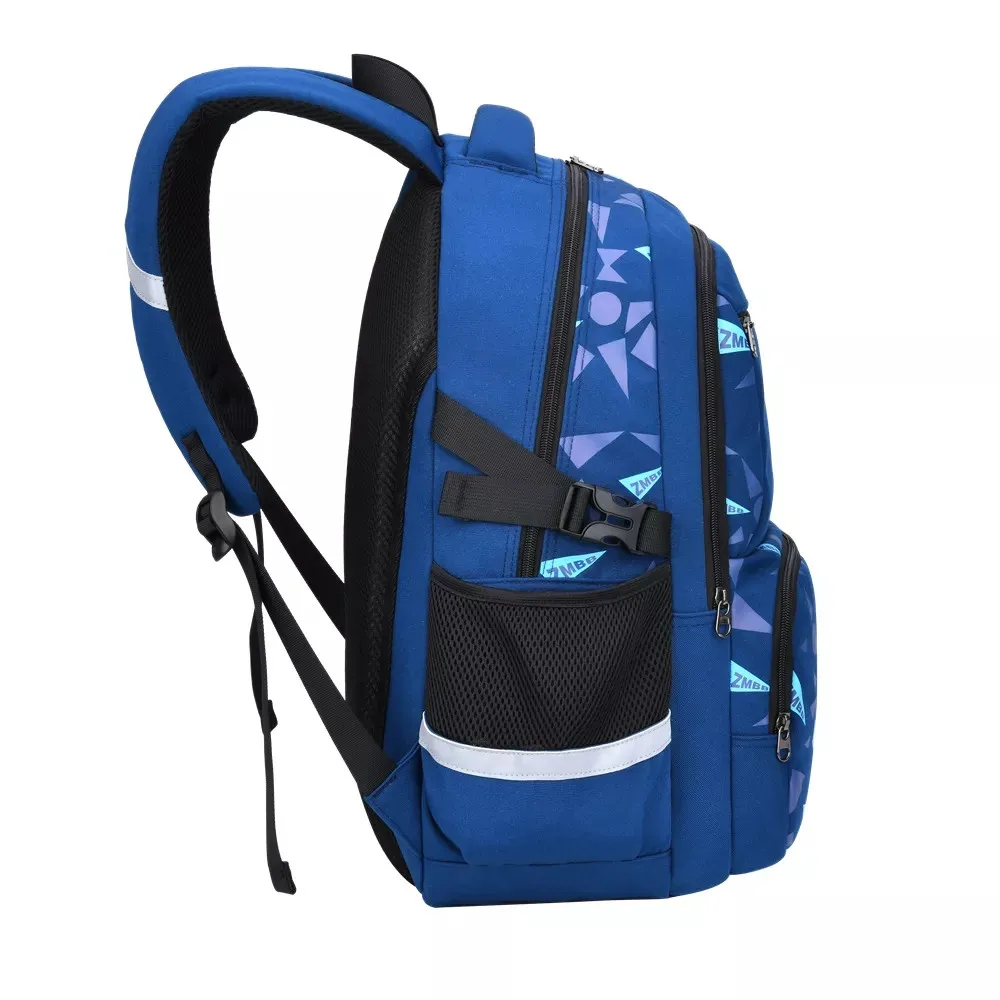 Boys Backpack Orthopedics Kids School Bags Geometric Print Elementary School Bookbags Nylon Waterproof Girls Daypack Mochilas