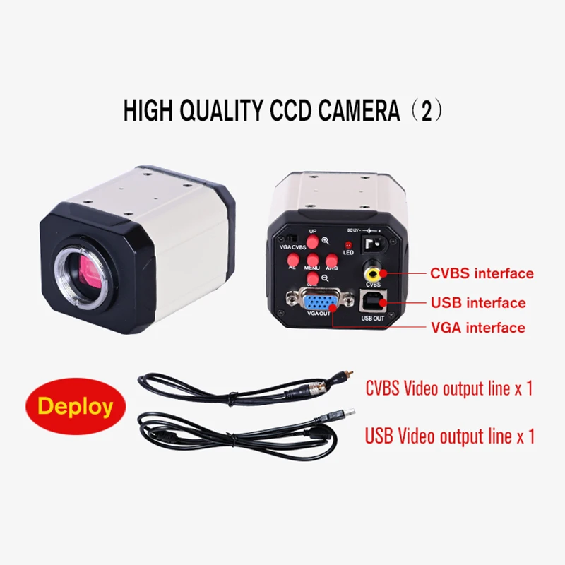 Цифровой стерео микроскоп HD 1080P USB HDMI VGA промышленная камера + 180X C-образное