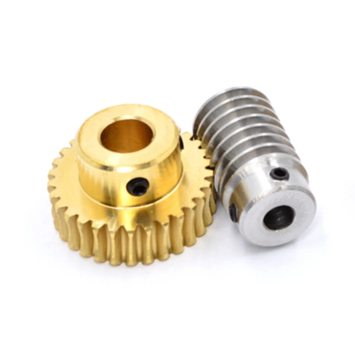 

1Set 1.5M-30T Reduction Ratio:1:30 Copper Worm Gear Reducer Transmission parts Wore Gear Hole:10mm Rod Hole:10mm