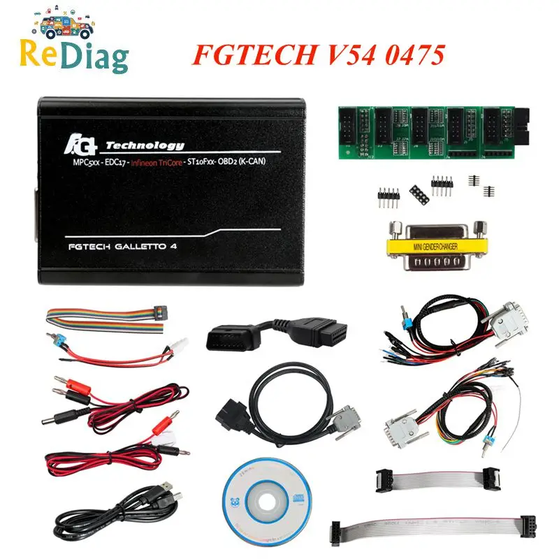 FGtech VD300 V54 0386 0475 Galetto 4 Мастер-код сканер ECU чип Тюнинг инструмент FG Tech v54 BDM-TriCore OBDII Поддержка BDM