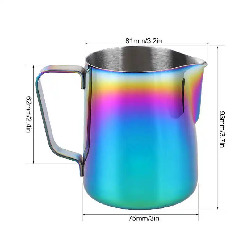 

350ml Stainless Steel Milk Frothing Pitcher Coffee Cup Latte Art Milk Frother Jug Milk Frother Coffee Art Making Tool for Office