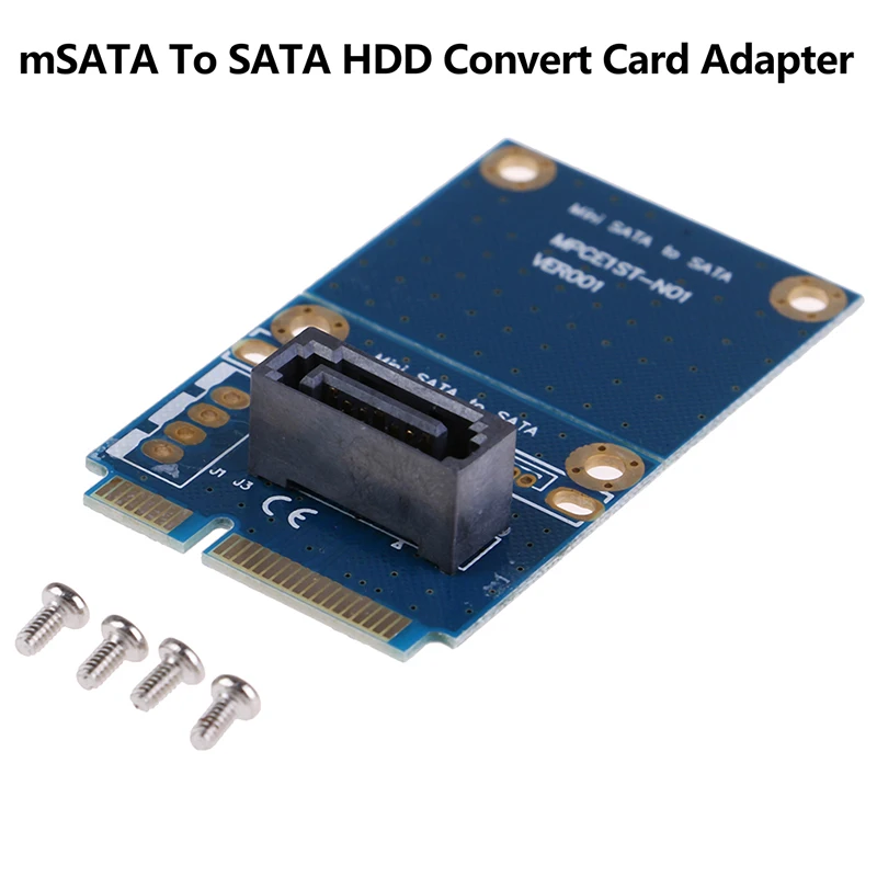 

mSATA Mini PCI-e Express SATA SSD Slot To 7 Pin SATA HDD Convert Card Adapter