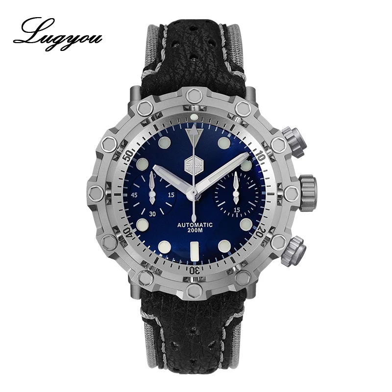 Lugyou San Martin Осьминог дайвер часы Титан класс 5 Автоматический ETA 7753 сапфир