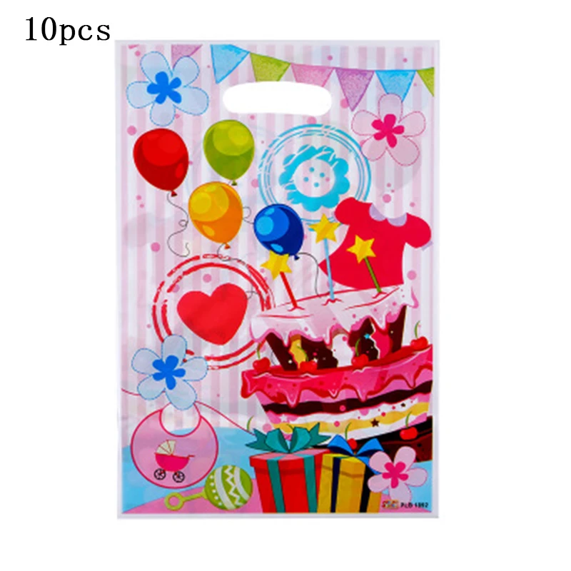 Милый мультяшный пластиковый подарочный пакет с днем рождения пончики принц