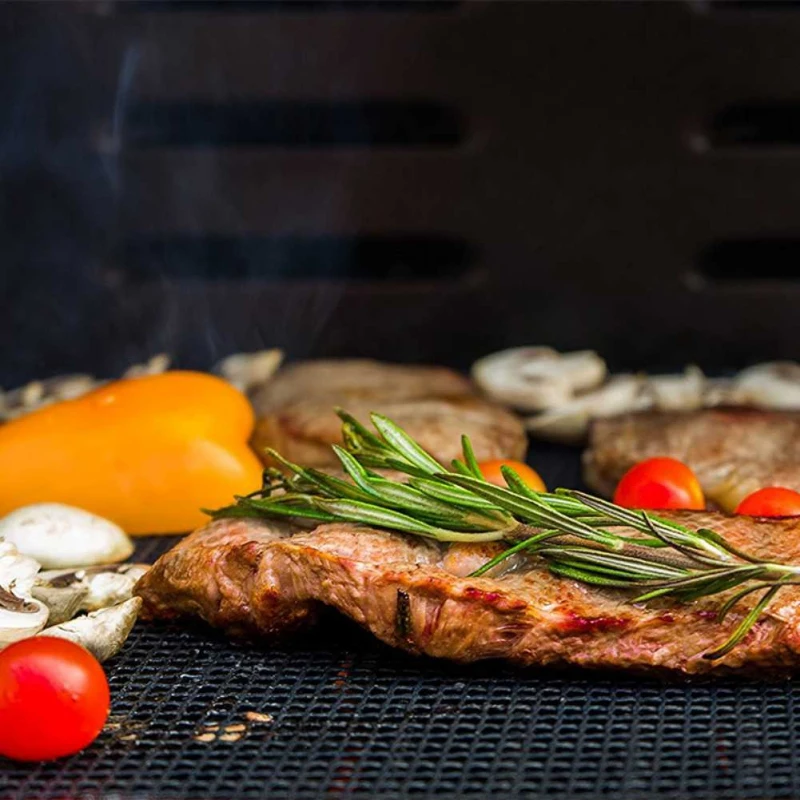 Outdoor Barbecue Mat High Temperature Non-stick Pad Grill Fish Meat BBQ Roast 1pc |