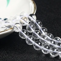 natural white rock crystal real clear quartz beads round loose spacer for jewelry making diy bracelet necklace earring accessory
