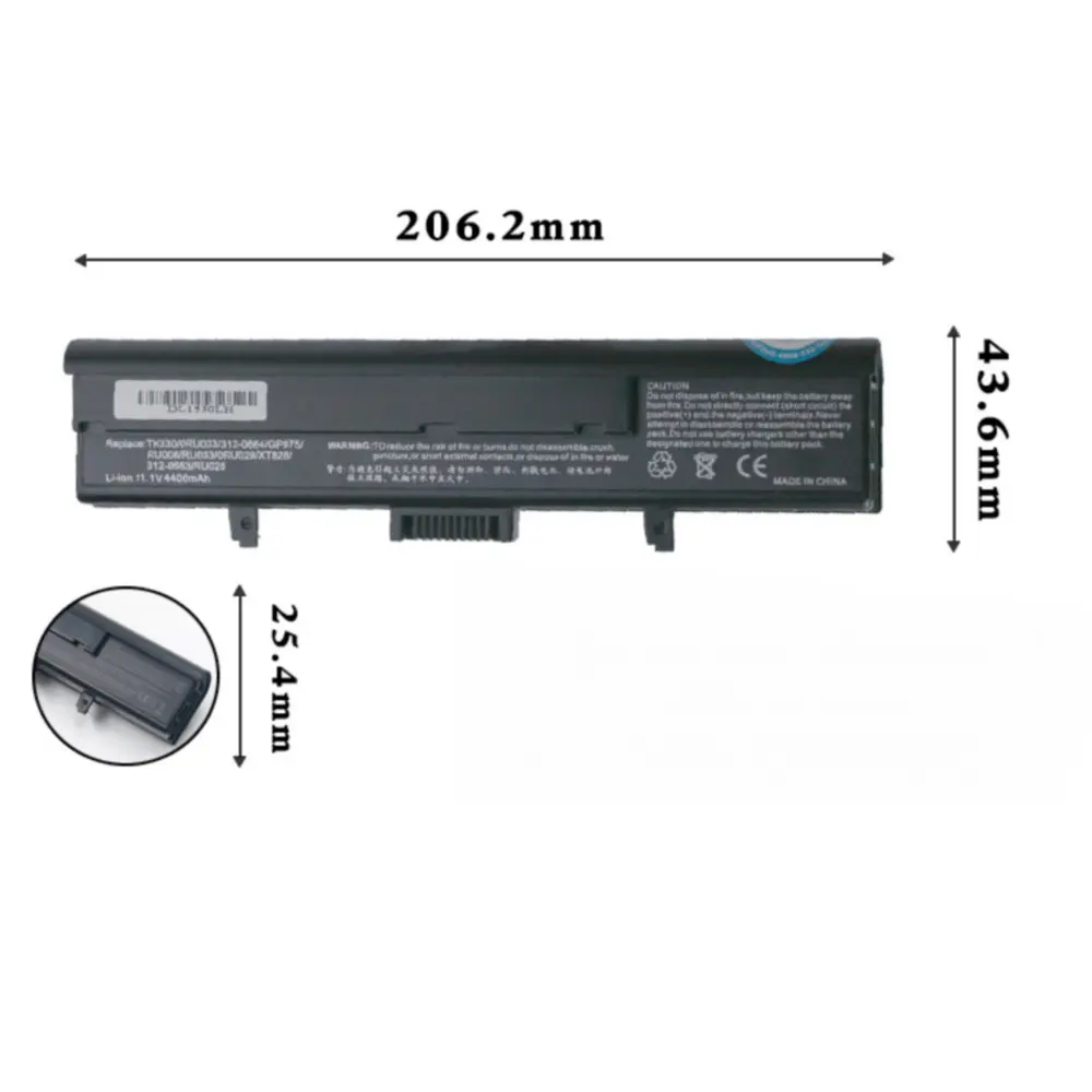 Battery For Dell 3UR18650F-2-DLL-23/0 PP28L RN887 RU028 T330 TK330/362/363 XT816/827/828 TX363 notebook computer Batteries | Мобильные