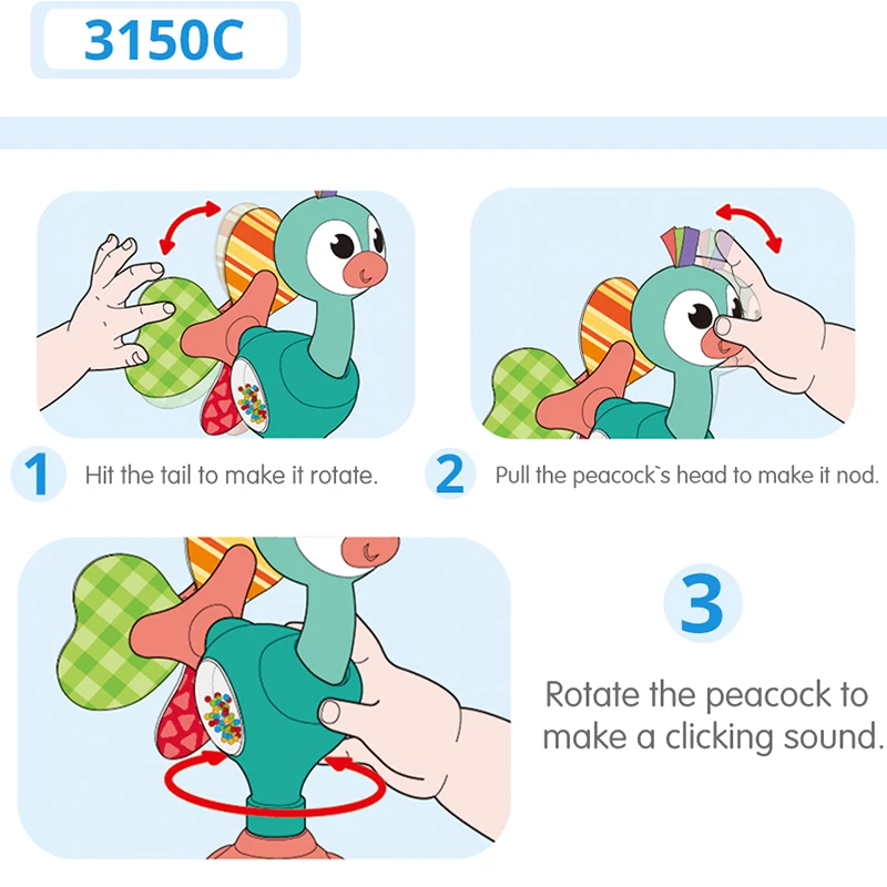 HOLA 3150 Игрушки для маленьких детей 2-в-чашечная присоска 1 шт. детский стульчик