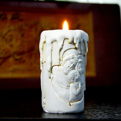

Catholic holy family, candle-shaped candlesticks, religious supplies, church supplies, church membership gifts