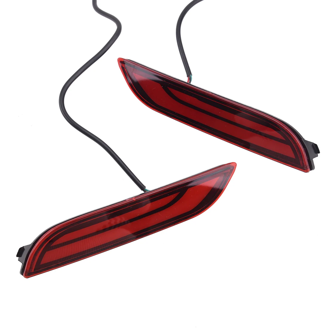 

1 Pair Lens LED Rear Bumper Reflector Tail Brake Stop Light Turn Signal Lamp Red Fit for Toyota Camry 8191006070 2018 2019 2020